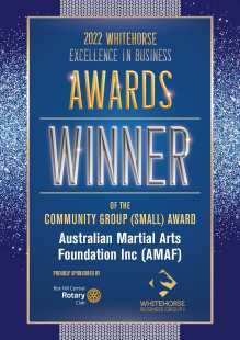Australian Martial Arts Foundation Inc (AMAF) - Community Group (Small) Award Winner